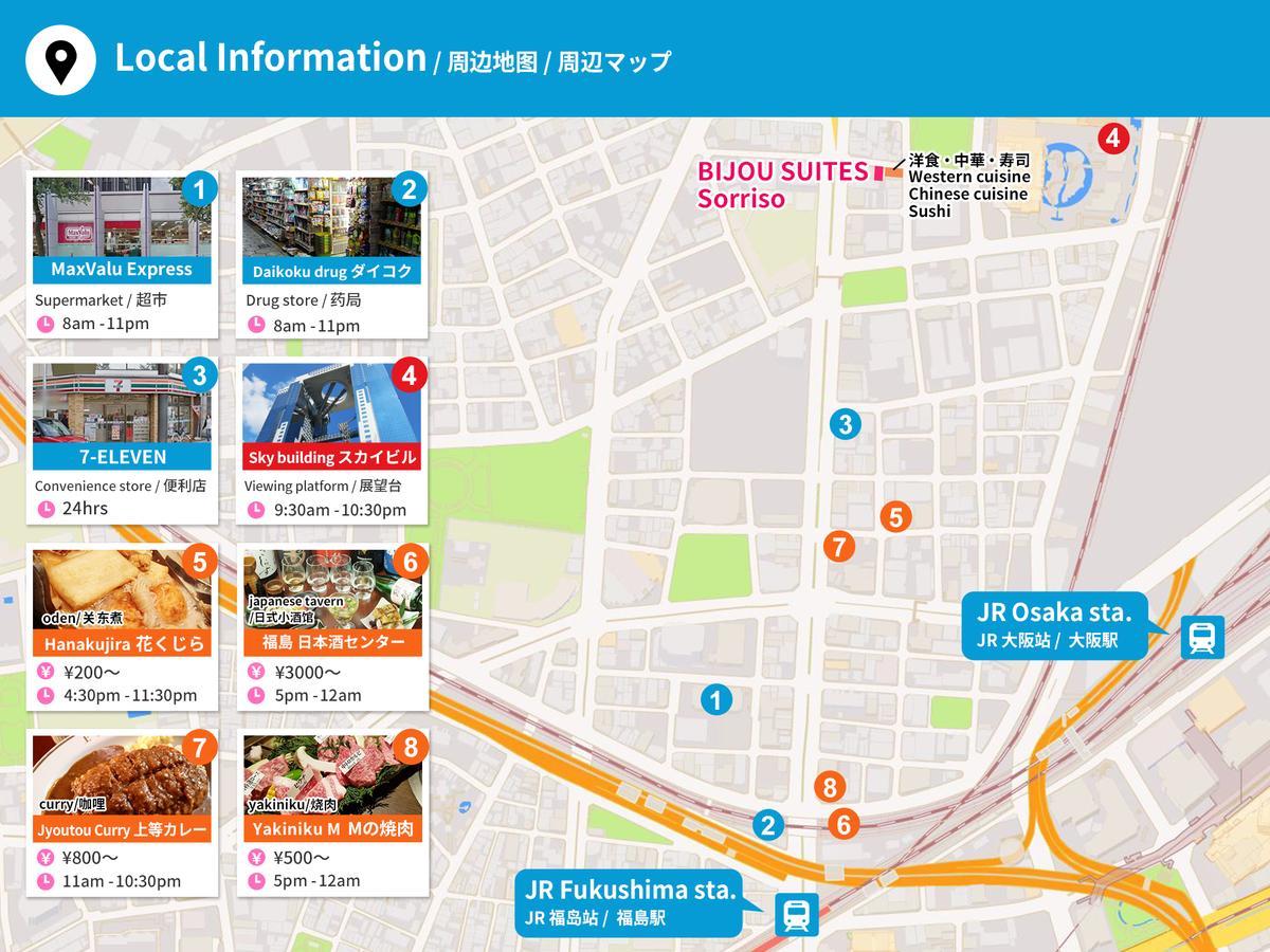 大阪市ビジュースイーツ Sorrisoアパートメント エクステリア 写真